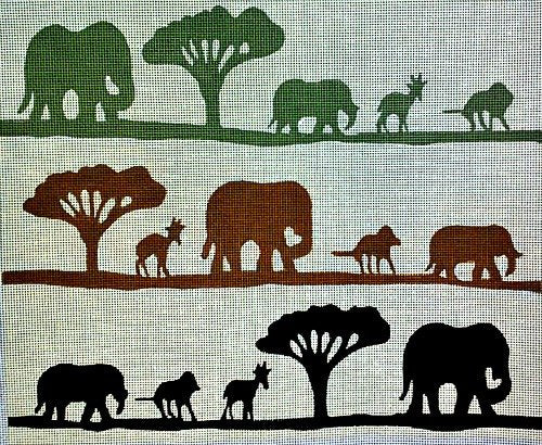 African Safari Needlepoint - Canvas Only