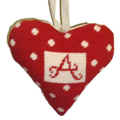 Needlepoint Ornament Kit Heart Alphabet
