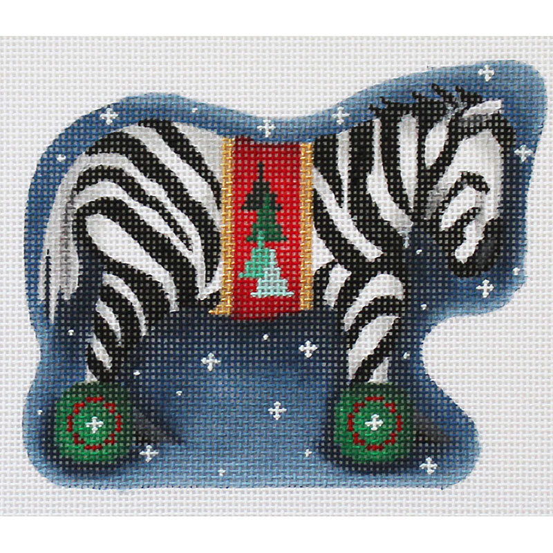 Toy Zebra Needlepoint ornament