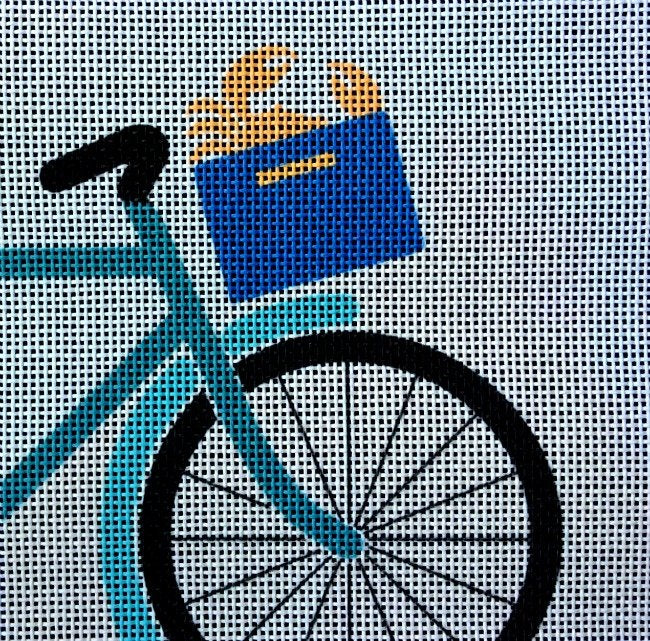 Bike &amp; Basket Easy Needlepoint - Canvas Only