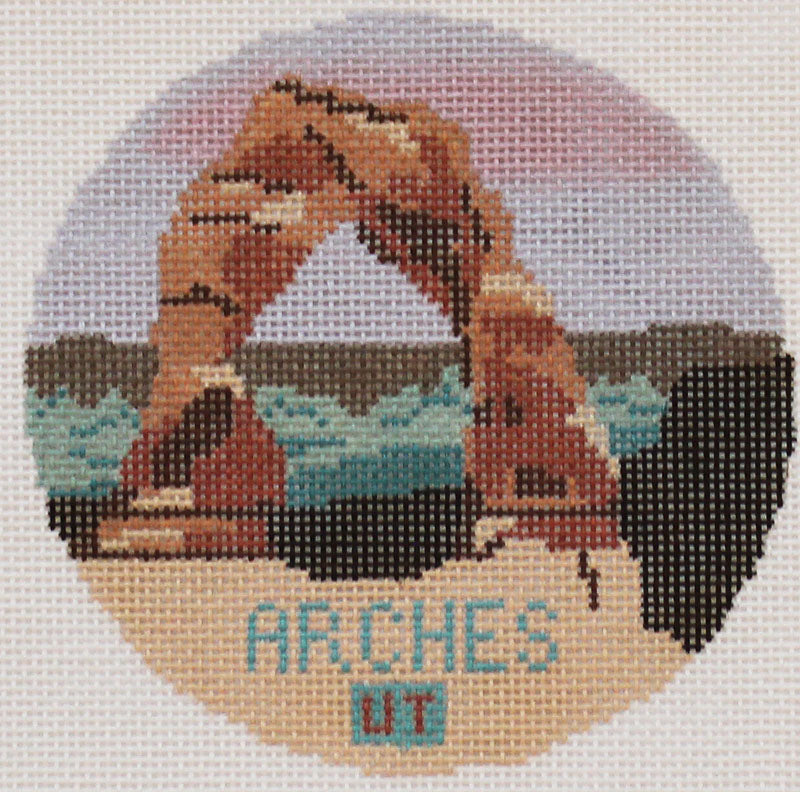 Arches Utah Needlepoint Ornament