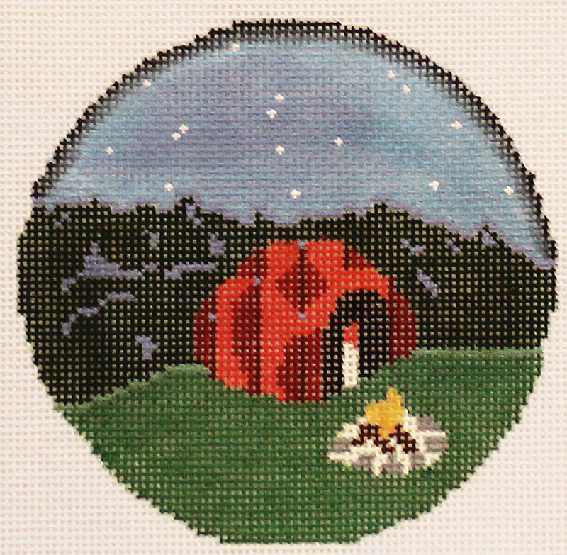 Campfire's Starry Night Needlepoint Ornament