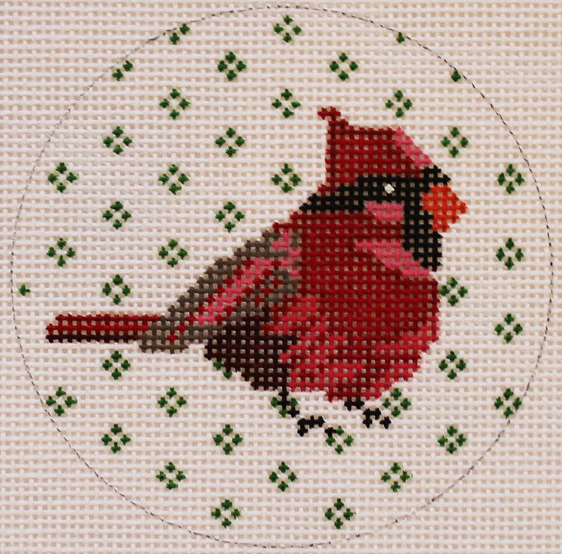 Cardinal Needlepoint ornament