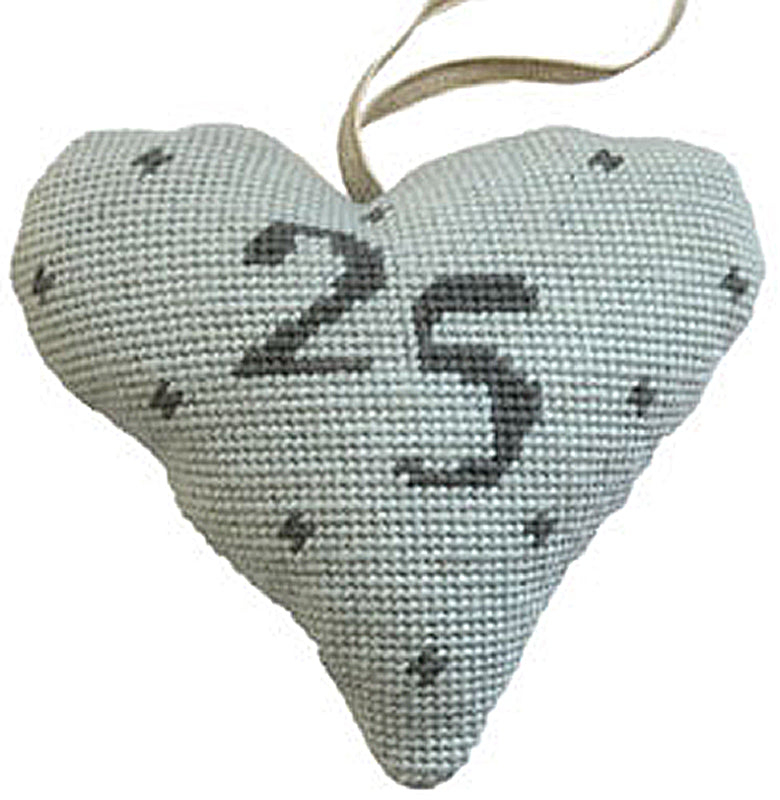 Lavender Heart Needlepoint Ornament Kit Celebration 25