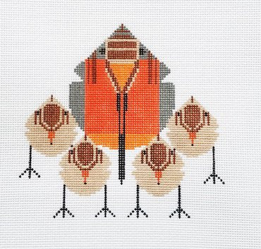 Charley Harper Needlepoint Robins - Canvas Only