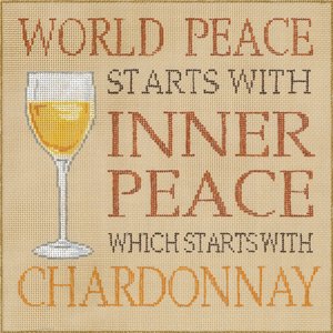 World Peace Starts With Chardonnay - Canvas Only