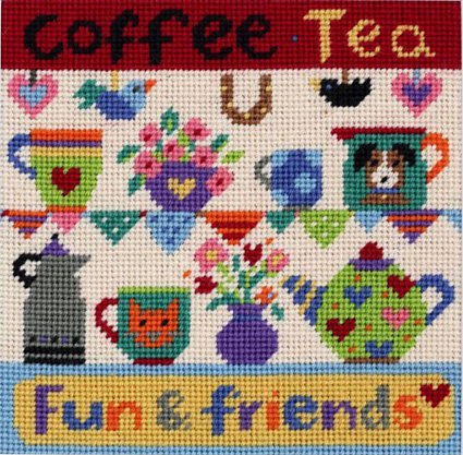 Coffee with Friends Needlepoint Kit