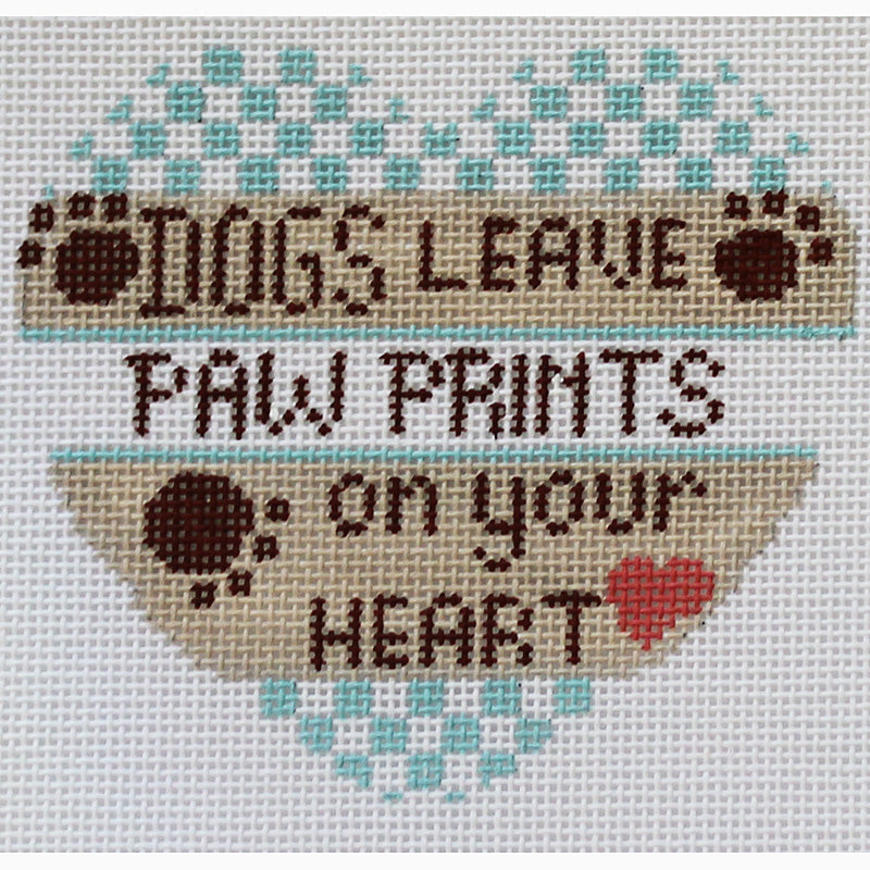 Heart for my Dog with Blue Checks Ornament