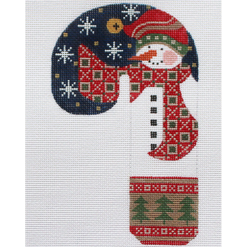 Starry NIght Candy Cane: Snowman