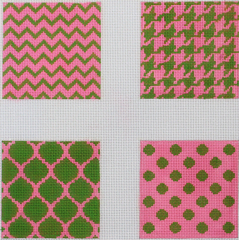 Pink & Green coasters by Kate Dickerson