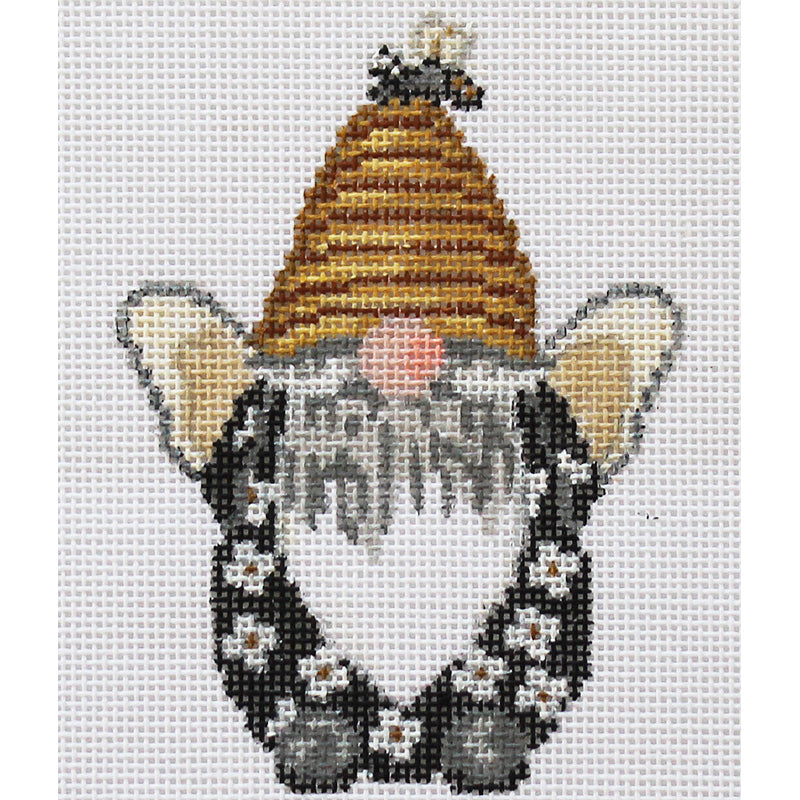 Gnome Needlepoint:Polka dots