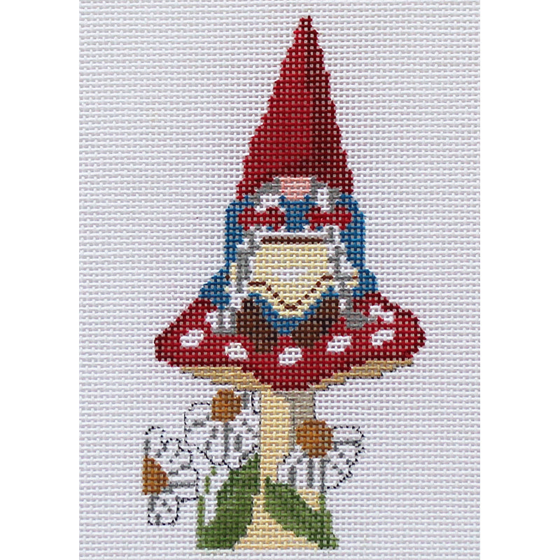 Spring Lady Gnome Needlepoint