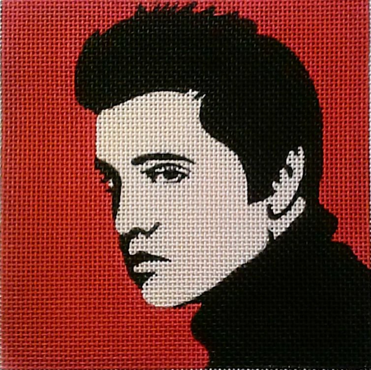 Elvis Pop Art Needlepoint - Canvas Only