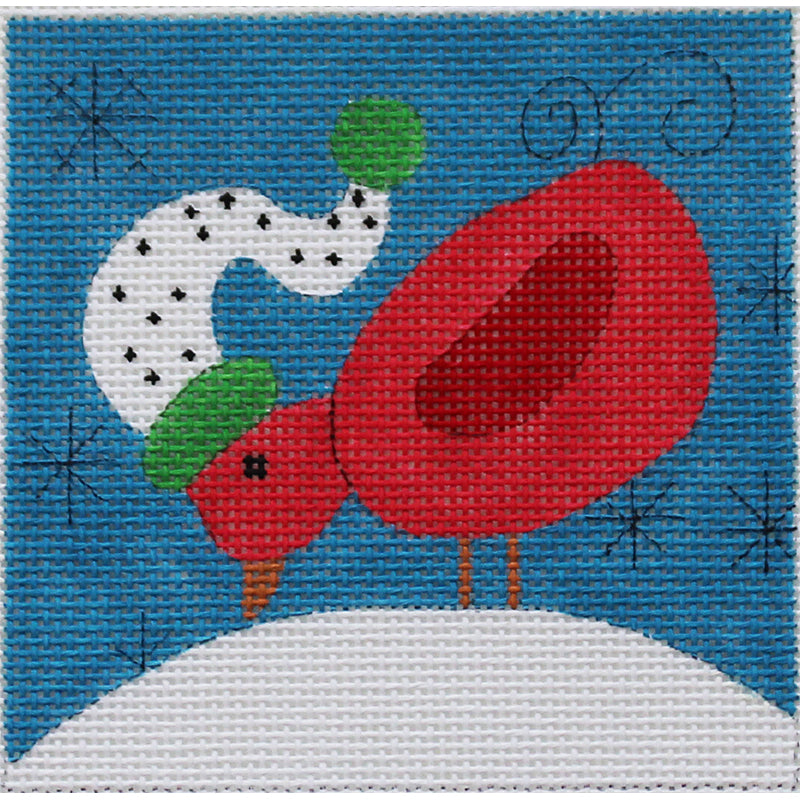 Red Bird Easy Stitch needlepoint