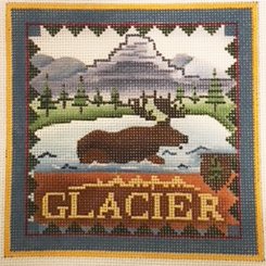Glacier needlepoint by Denise De Rusha - Canvas Only