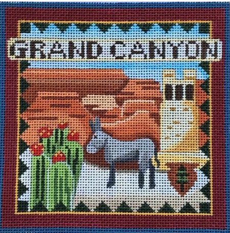 Grand Canyon needlepoint by Denise De Rusha  - Canvas Only