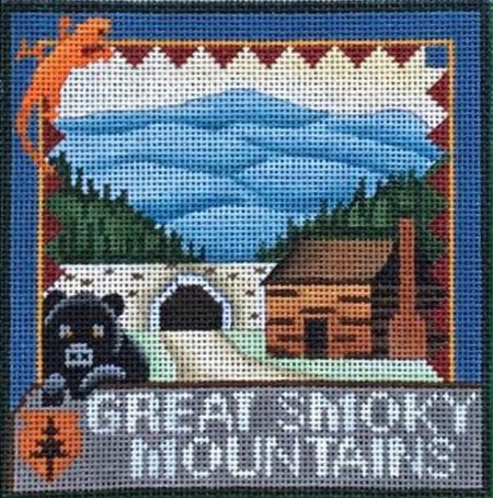 Great Smokey Mountains needlepoint by Denise De Rusha - Canvas Only