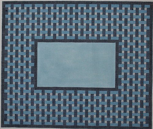 Blue Woven needlepoint - Canvas Only