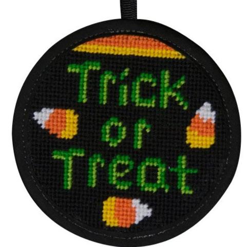 Halloween Needlepoint Ornament Kit Trick Or Treat