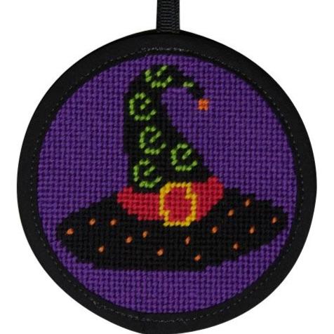 Halloween Needlepoint Ornament Kit Witch Hat