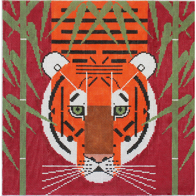 Asian Tiger Charley Harper Needlepoint