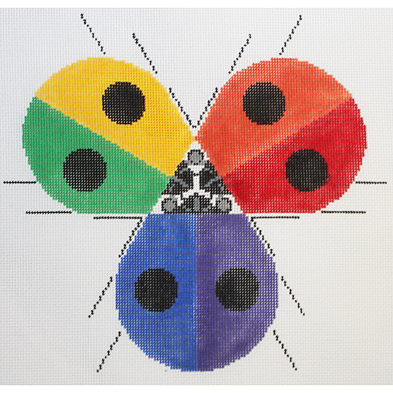 Charley Harper Needlepoint Ladybug Rainbow