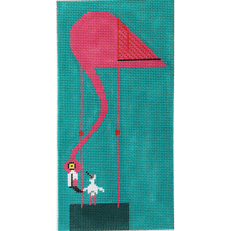 Charley Harper Needlepoint Flamingo