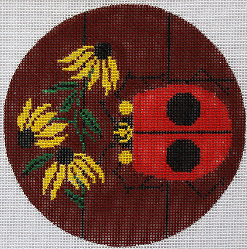 Charley Harper Needlepoint Ornament Bug that Bugs No One