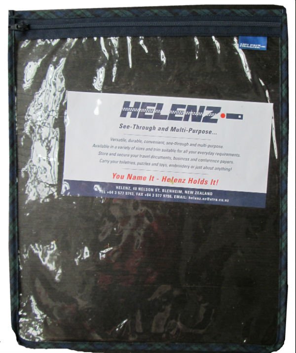 Helenz Bag 12" x 13.5" - copy - Blue Plaid