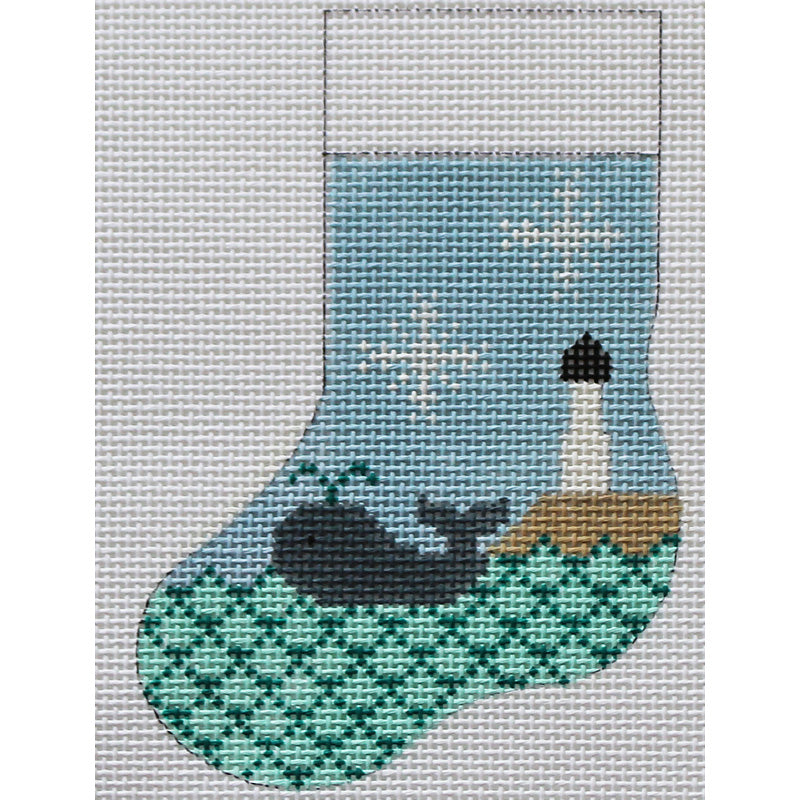 Whale at Lighthouse Mini Stocking