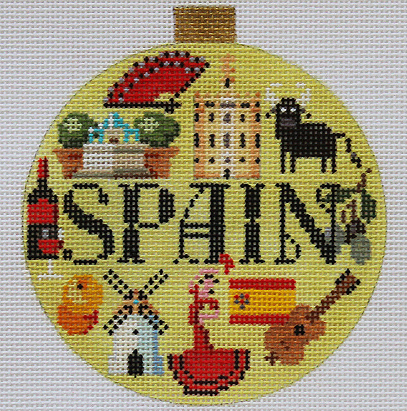 Spain Needlepoint Ornament