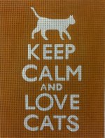 Keep Calm &amp; Love Cats (Orange) - Canvas Only