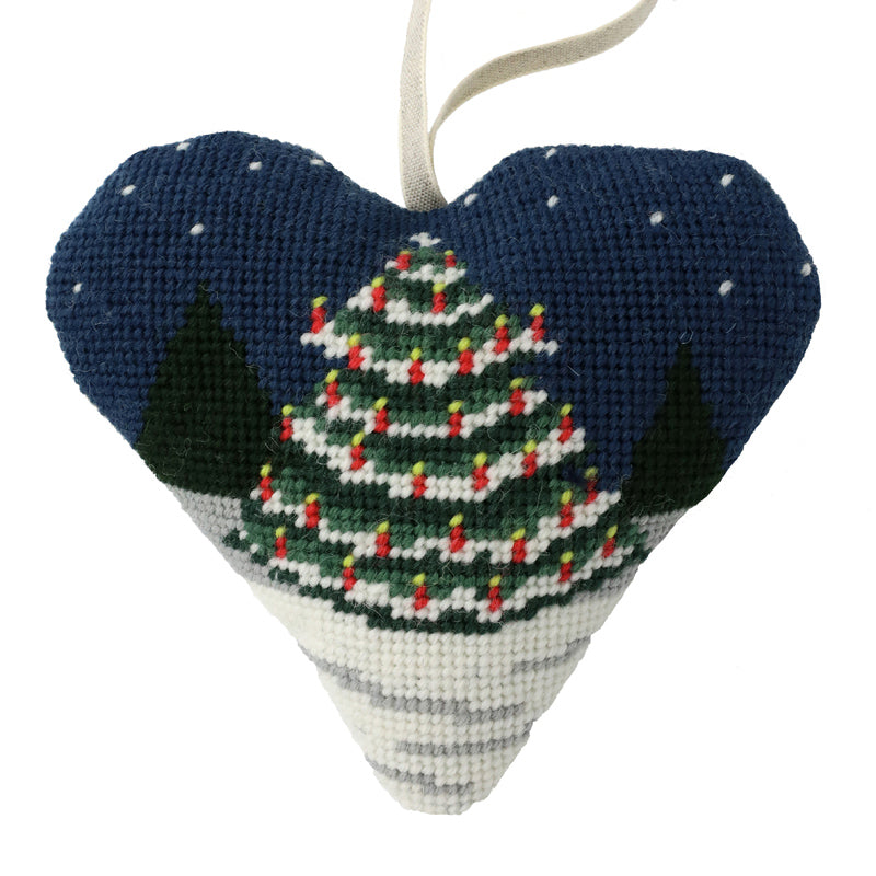 Needlepoint Heart Ornament Kit O'Christmas Tree