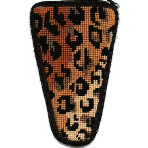 leopard stitch and zip scissor holder