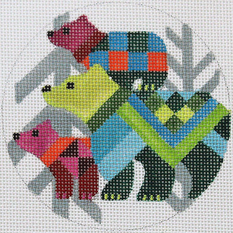 Abstract Bears Ornament By Melissa Prince