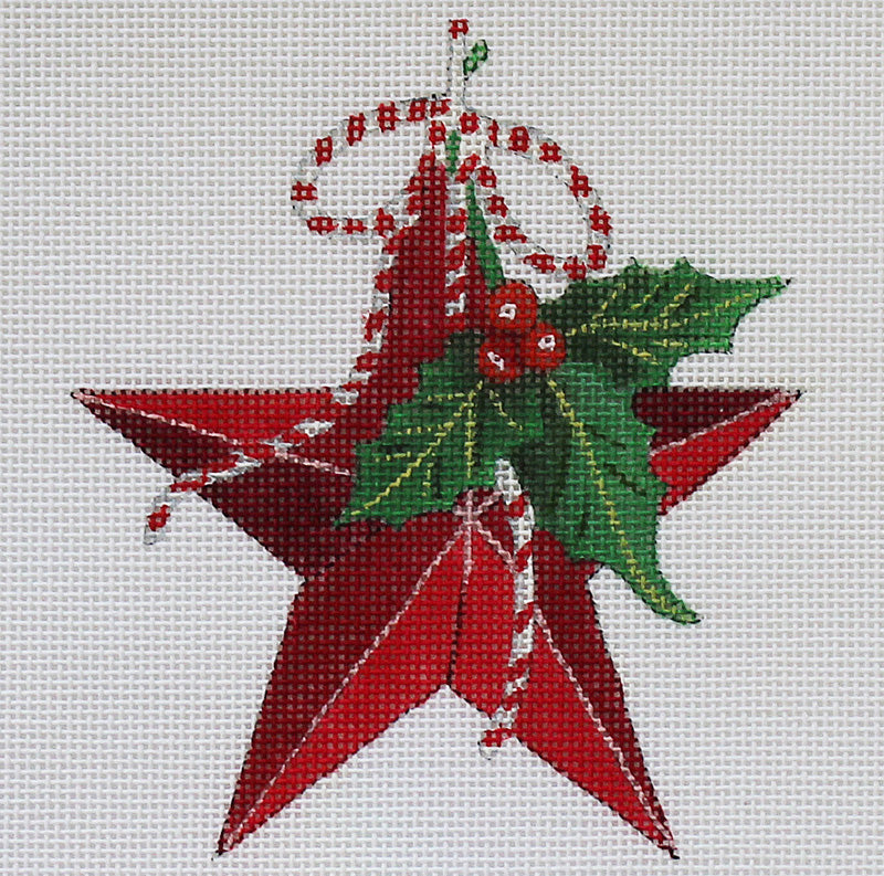 Holly Star ornament by Mary Lake Thompson