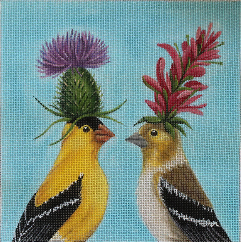 Goldfinch couple by Vicky Sawyer
