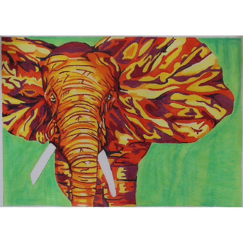 Colorful Elephant needlepoint