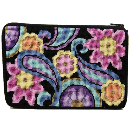 paisley needlepoint purse by stitch and zip
