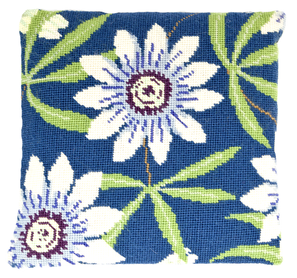 Needlepoint Pillow Kit Passion Flowers