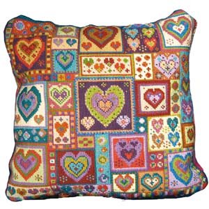 Little Heart Patchwork Cushion