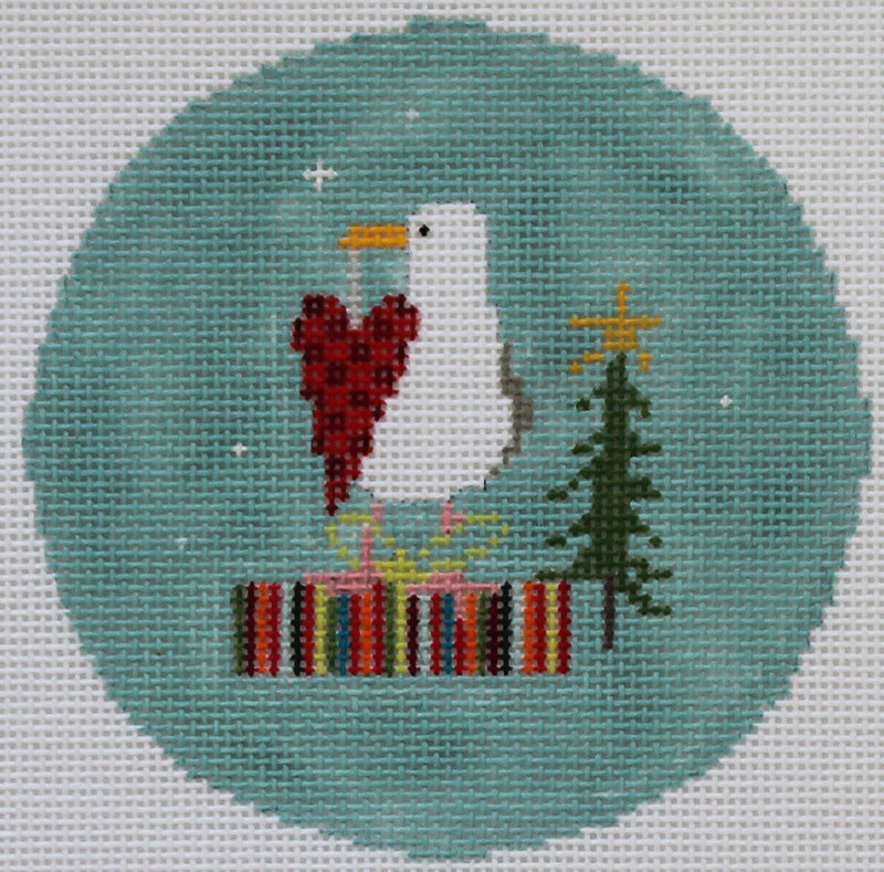 Seagull with Heart Ornament by Pippin Studio