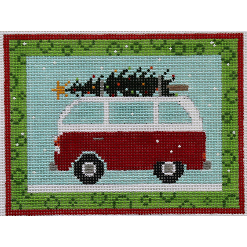 Van with Christmas Tree by Pippin Studios
