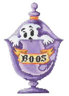 Poison bottle BOOS Halloween needlepoint - Canvas Only