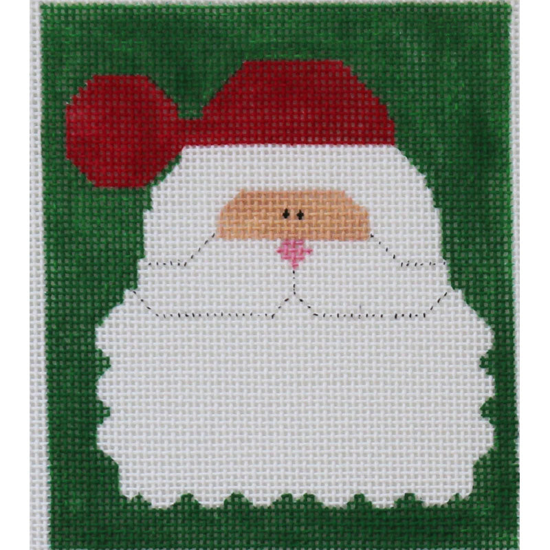 Traditional Santa needlepoint with stitch guide