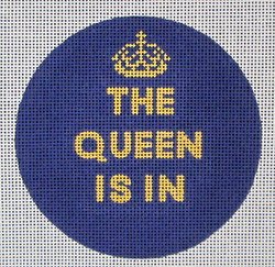 The Queen Is In Needlepoint Ornament - Canvas Only