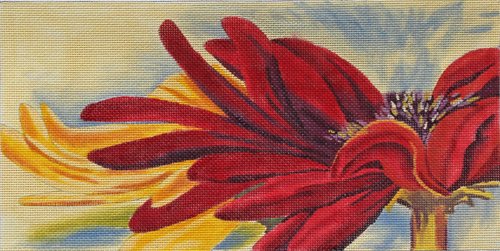 Crimson Daisies by Karen Dukes  - Canvas Only