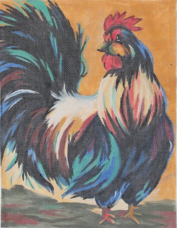 Blue Rooster by Karen Dukes  - Canvas Only