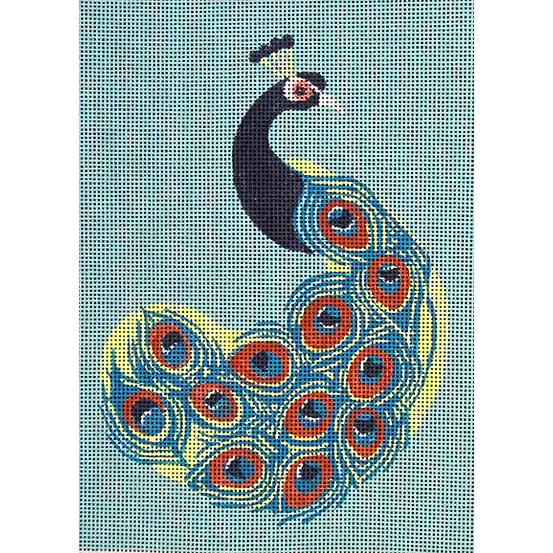 Peacock Needlepoint by Anna See