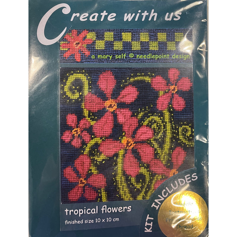 Tropical Flowers Needlepoint kit